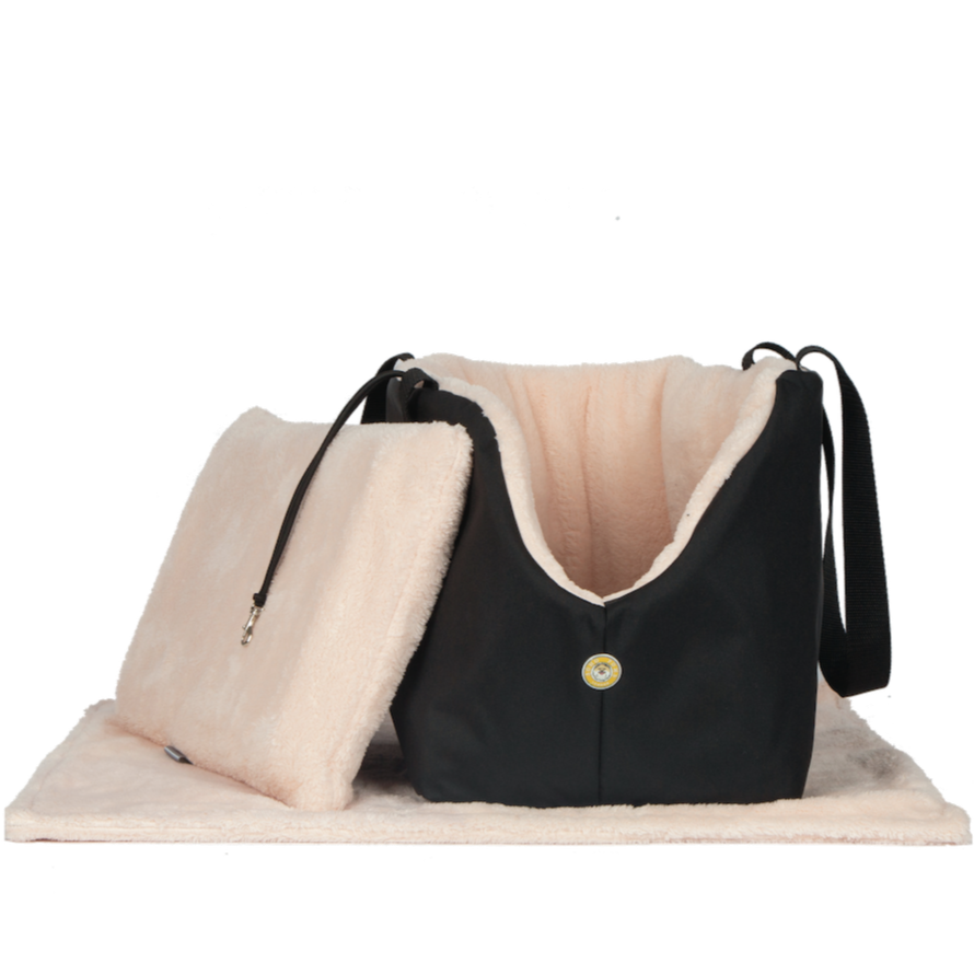 Black and Pink Luxury Rainy Bear Dog Carrier