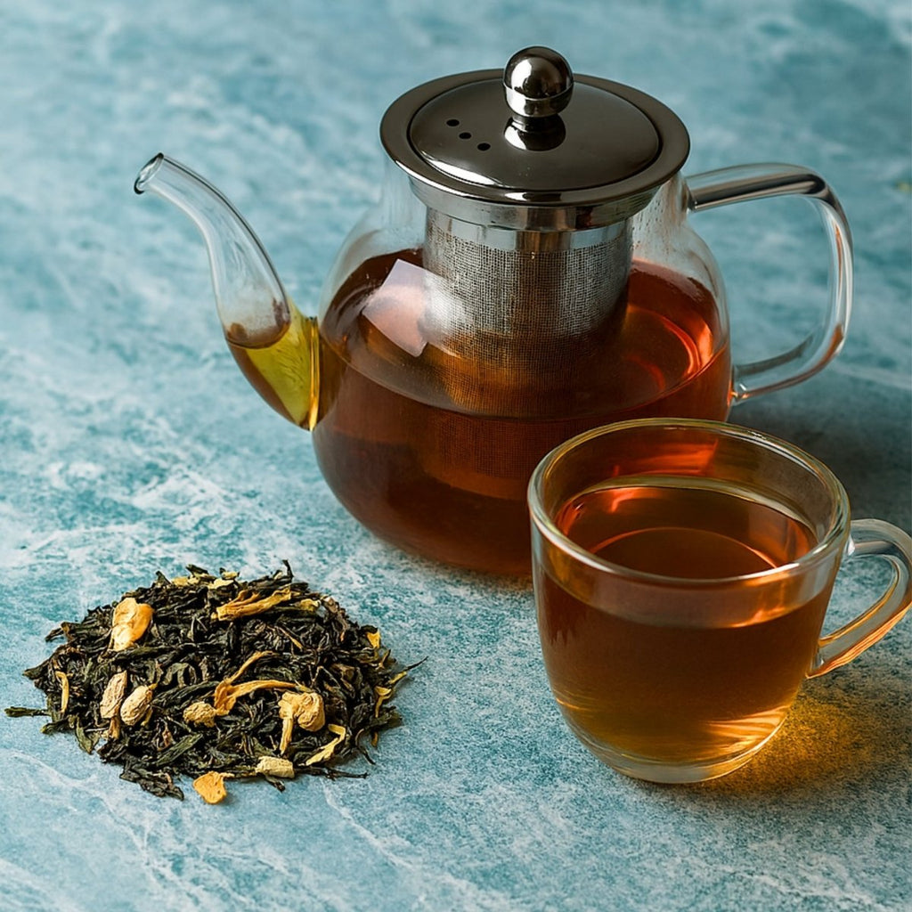 Premium Loose Leaf Tea Bundle with English Breakfast Earl Grey and Jasmine Mint