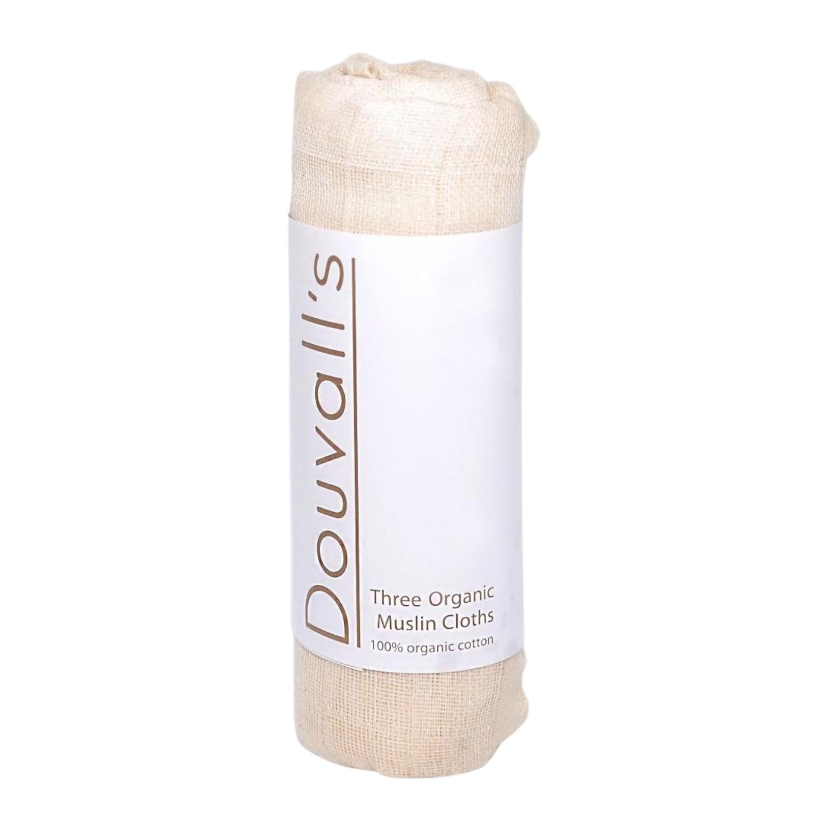 Organic Cotton Muslin Cloth Set of 3 Handmade in the UK