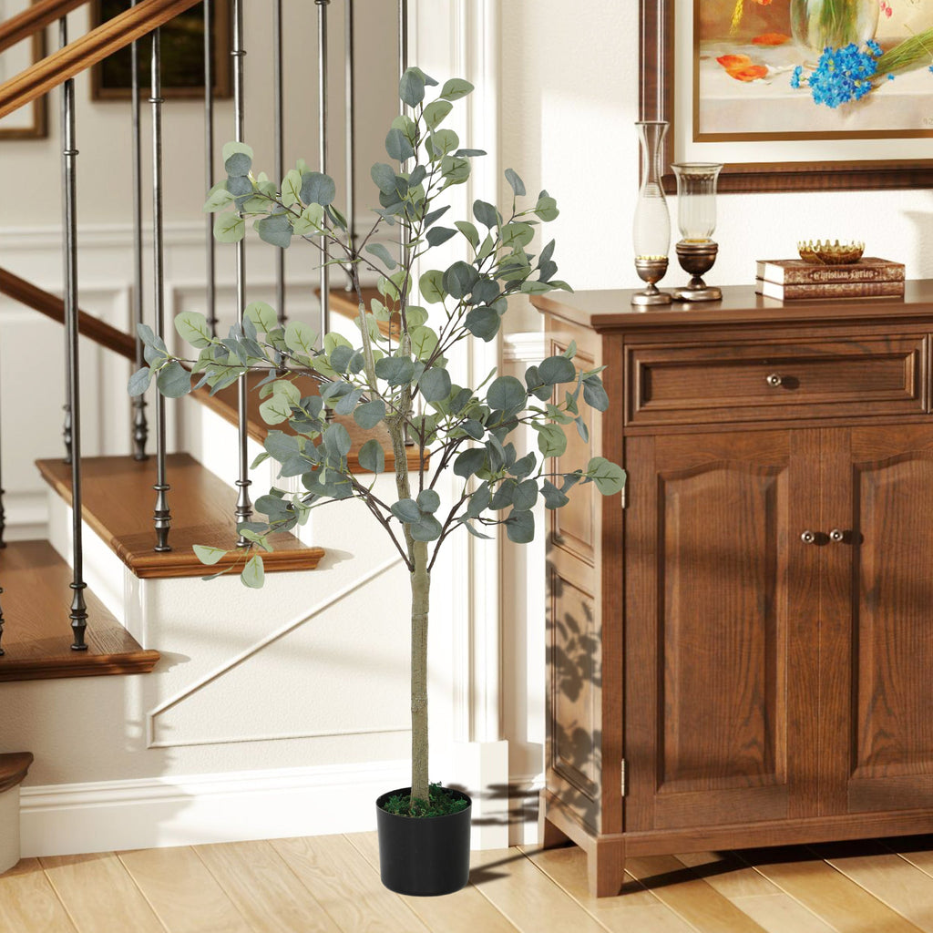 Artificial Eucalyptus Trees 2 Pack Faux Silk Plants 120cm