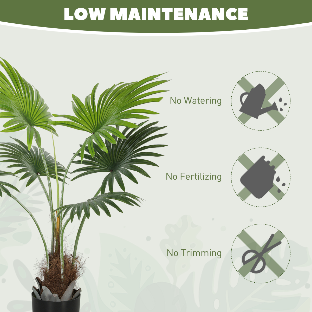 Artificial Palm Tree Plant 145cm with Realistic Leaves
