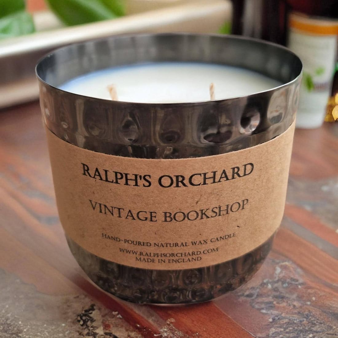 Two Wick Dimpled Black Candle