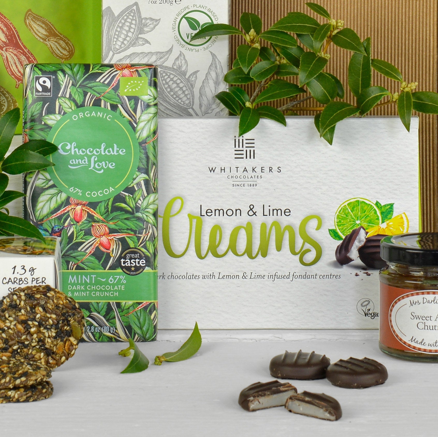 Vegan Gift Box with Peanuts and Chocolates