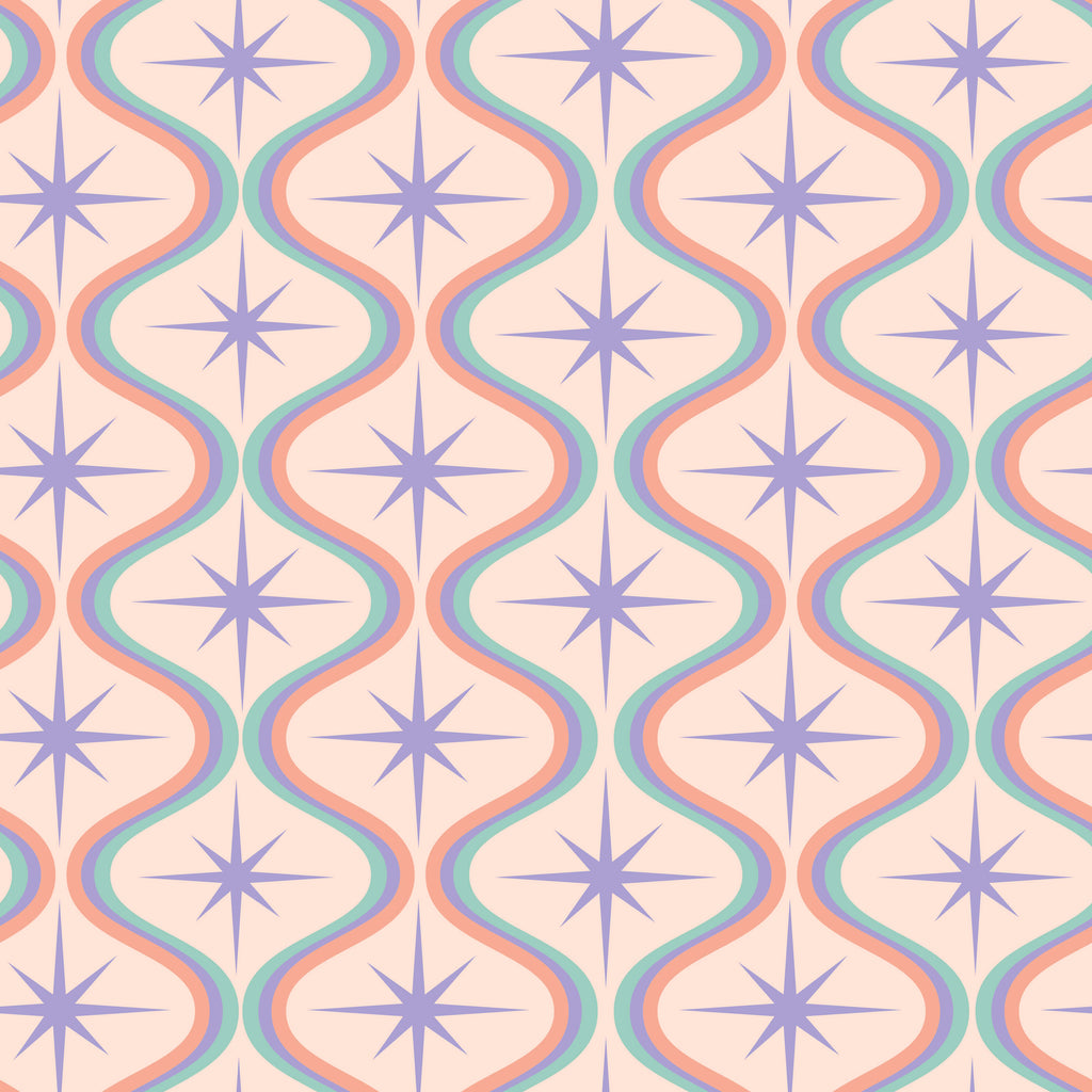 Vegas Retro Pastel Wallpaper