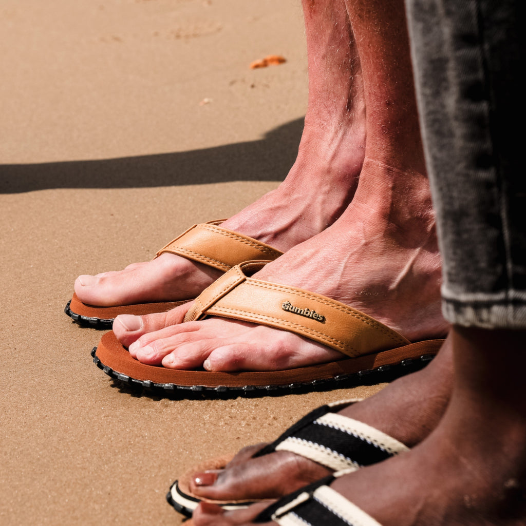Vegovert Flip Flops Men's Tan
