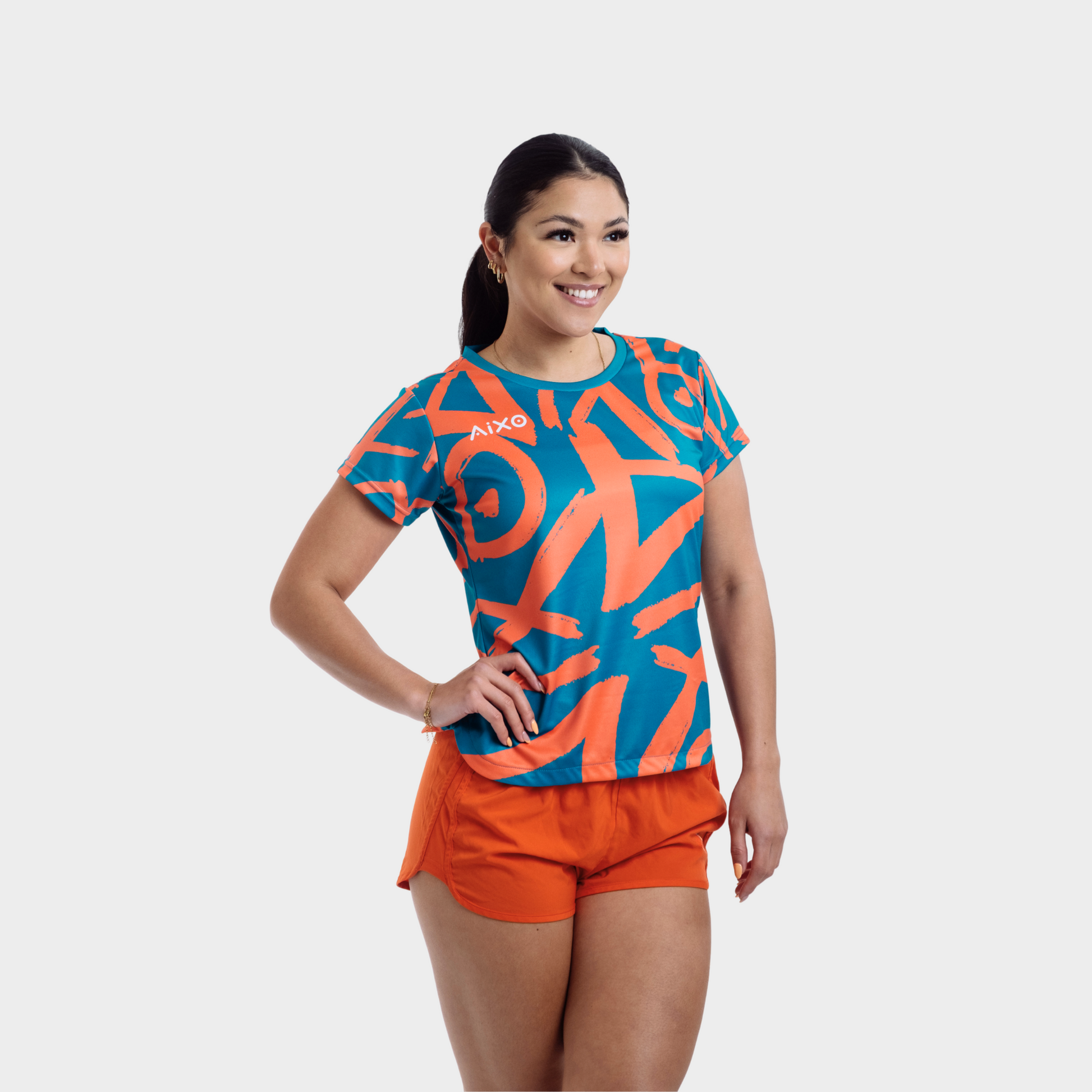 Aixo Tagged Womens Top Lime