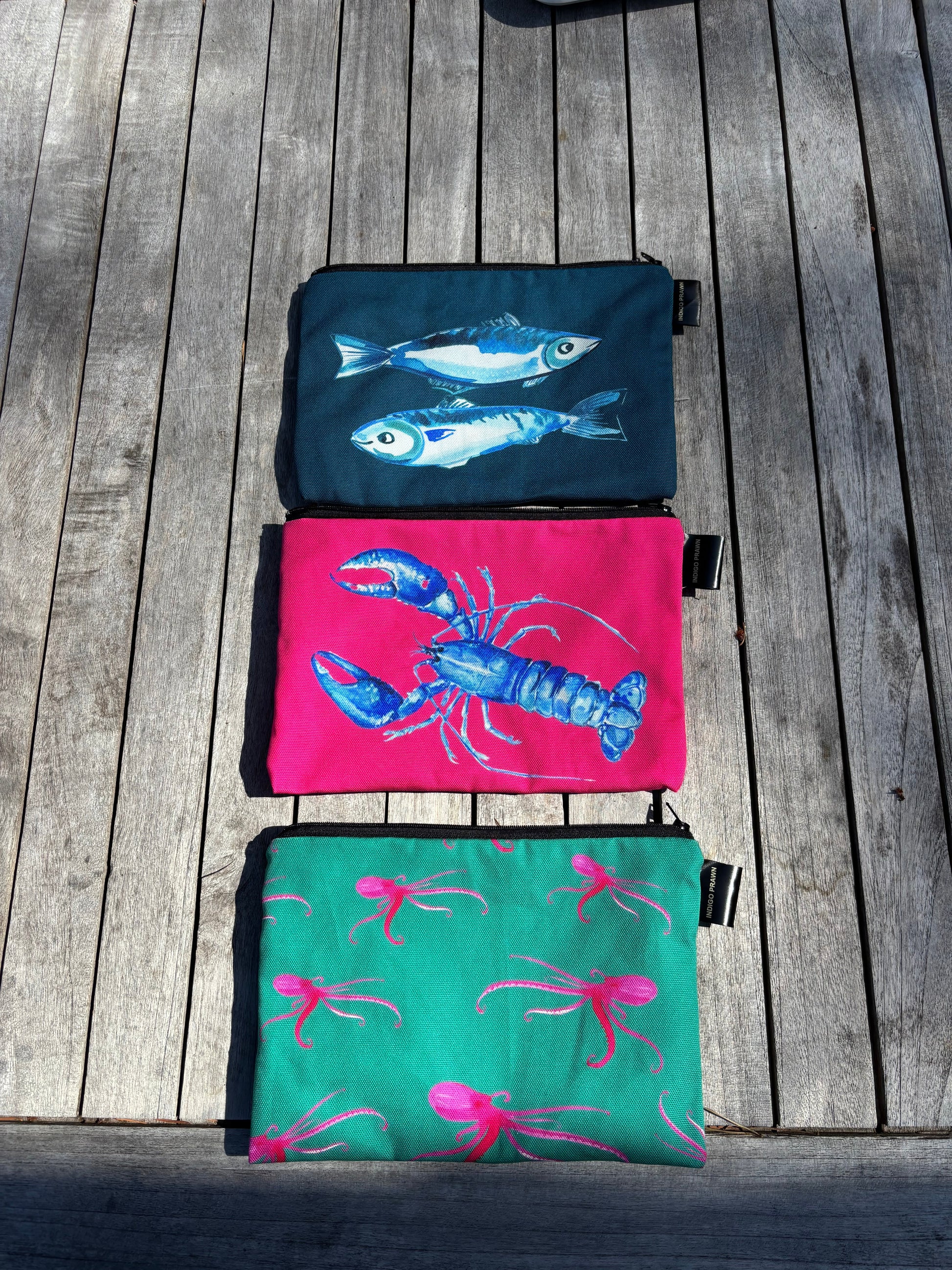 Waterproof Zipper Pouches with Vibrant Designs