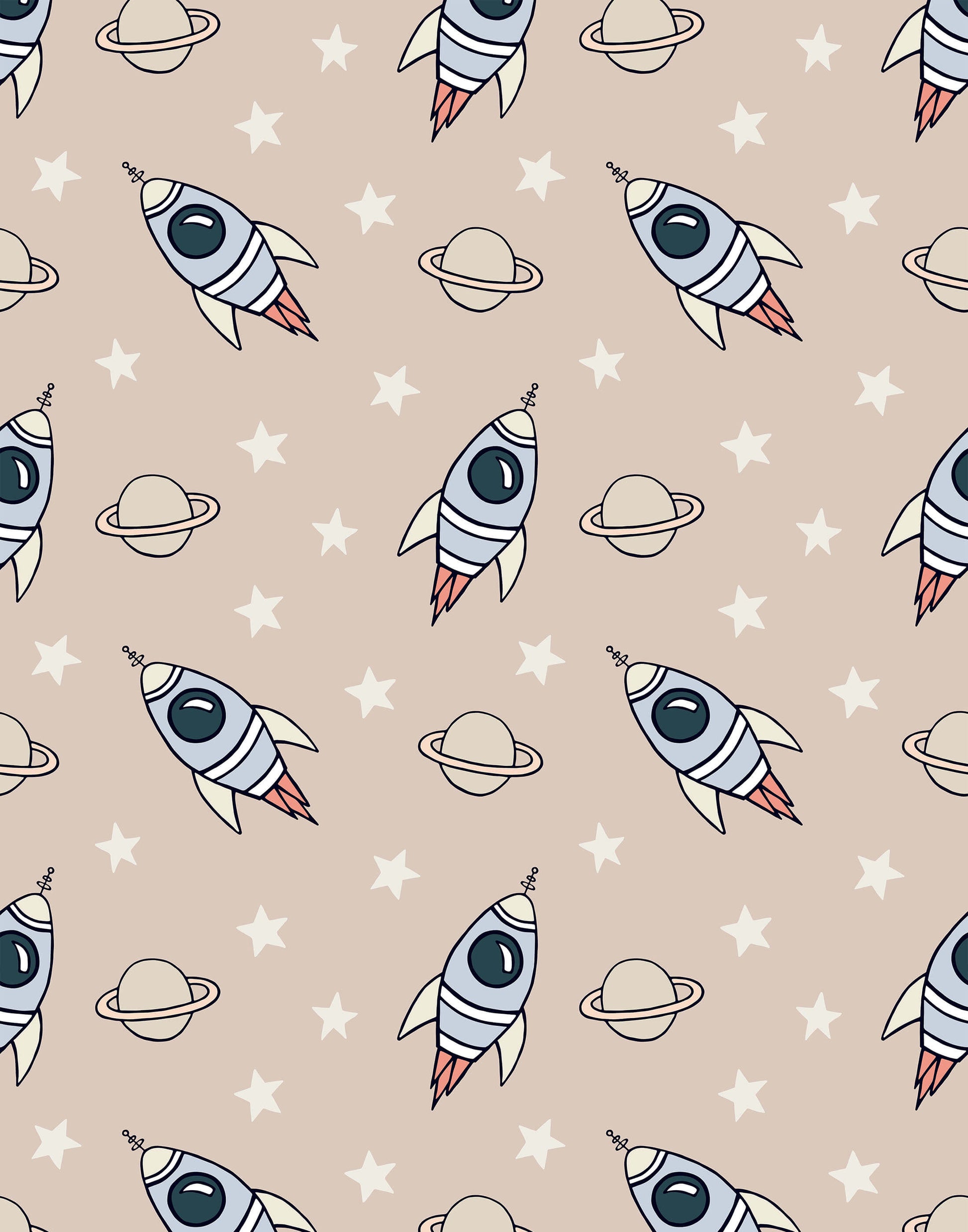 Explorer Space Wallpaper for Kids Bedrooms