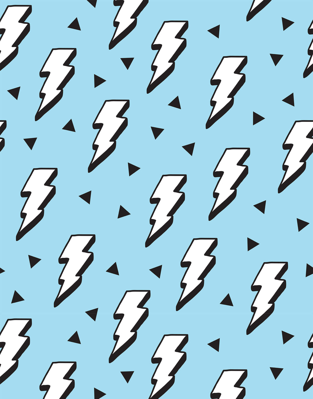 Lightning Bolt Children's Wallpaper