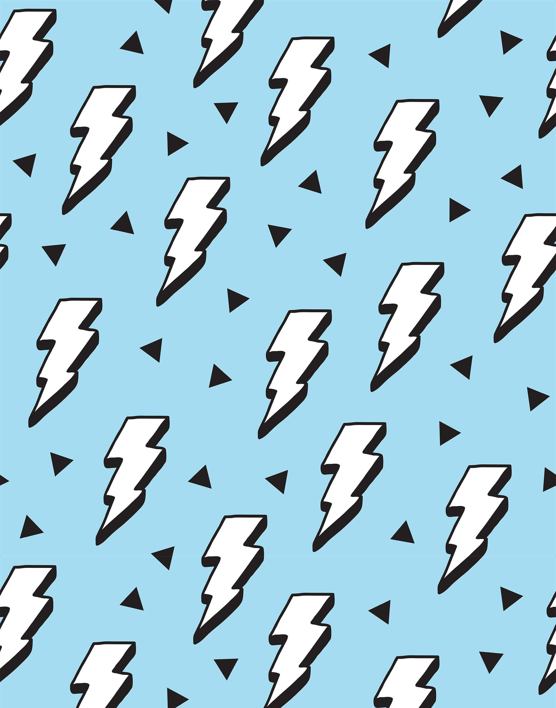 Lightning Bolt Children's Wallpaper
