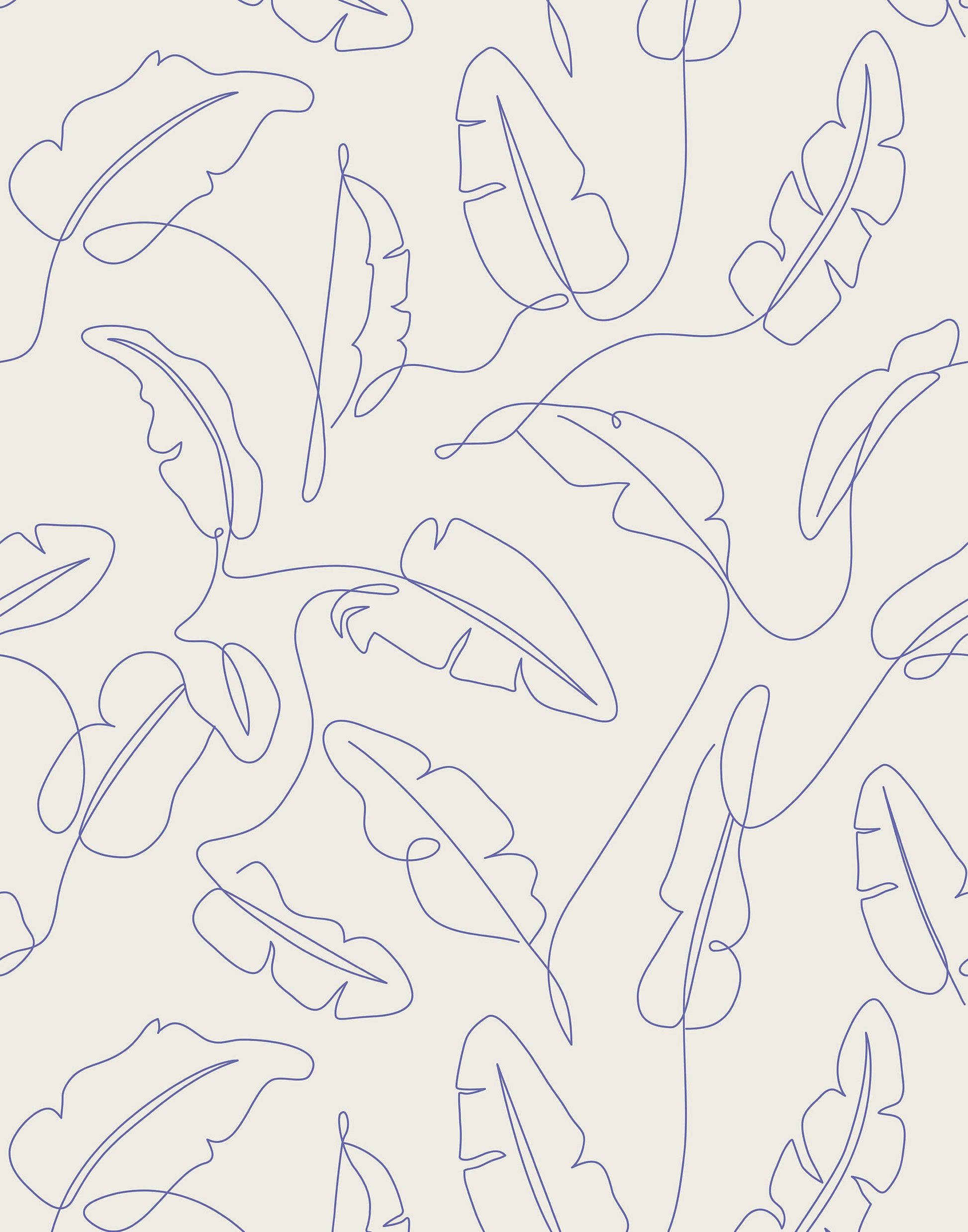 Freya Minimalist Tropical Leaf Wallpaper