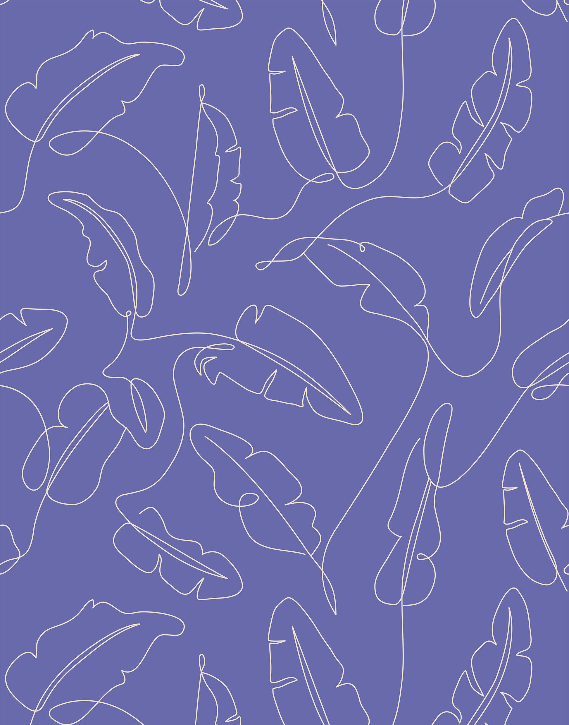 Freya Minimalist Tropical Leaf Wallpaper