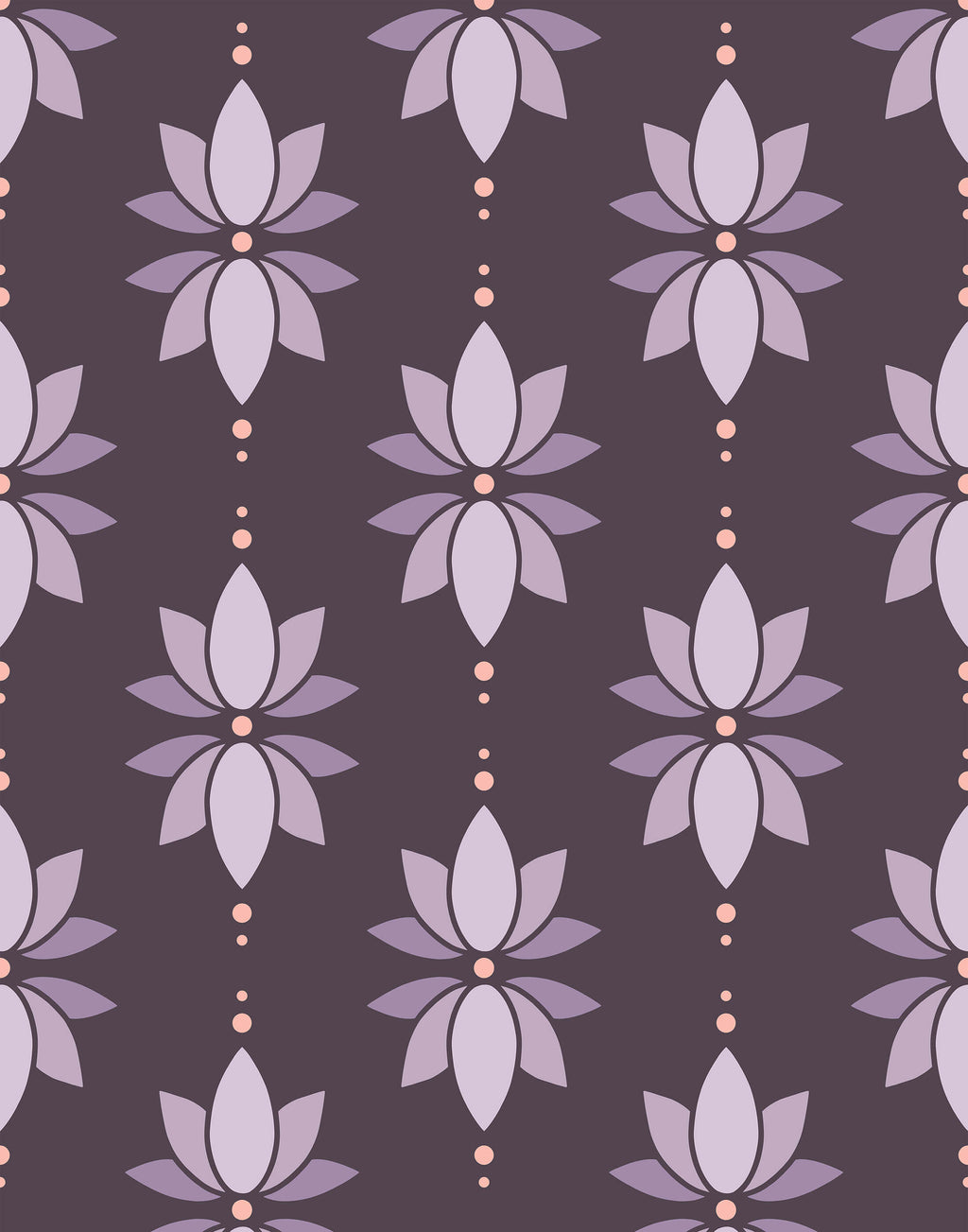 Lotus Wallpaper Neutral Minimal