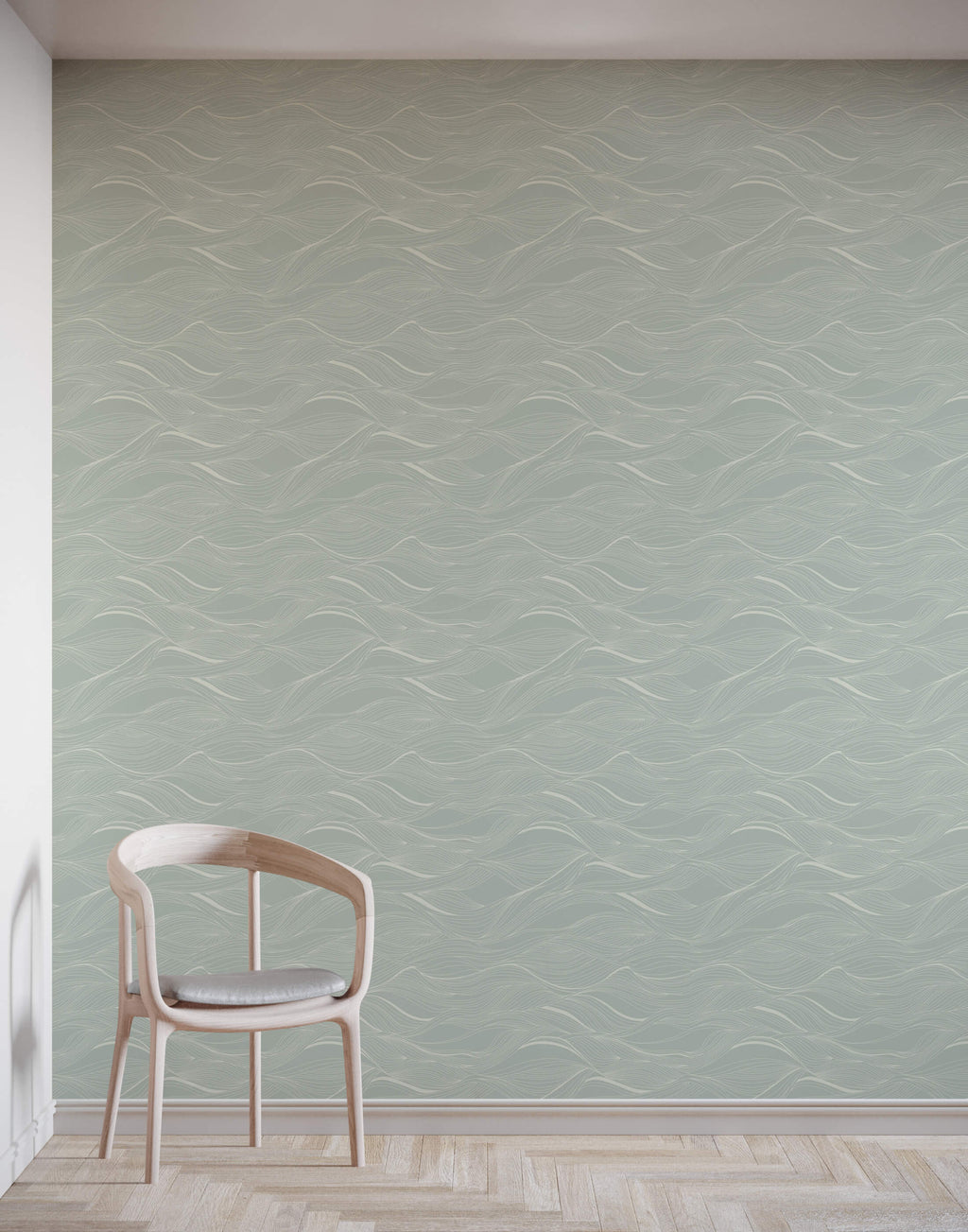Whisper Abstract Wavy Line Wallpaper