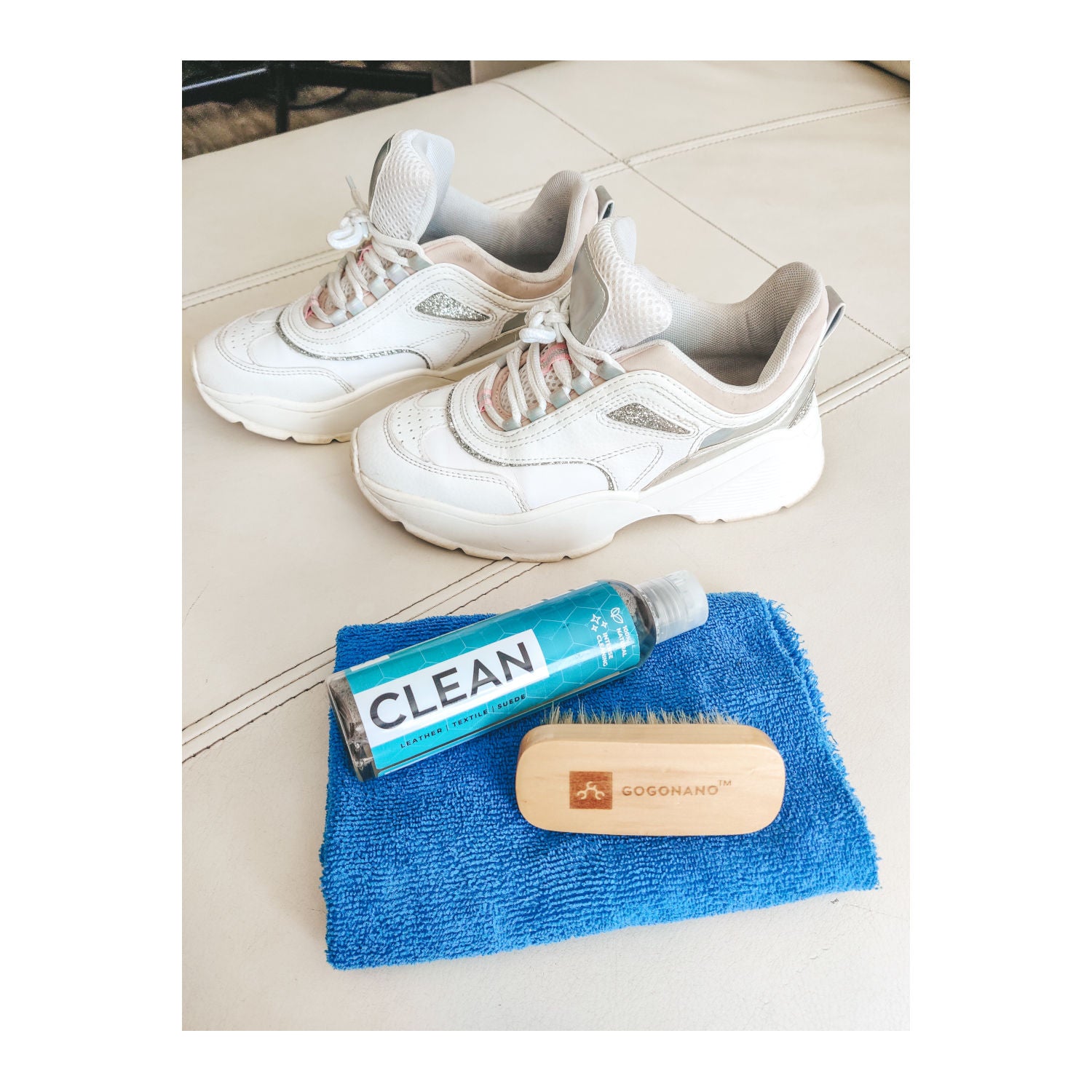Eco-Friendly Shoe Cleaner Gel – Vegan & Biodegradable by GoGoNano at www.brixbailey.com