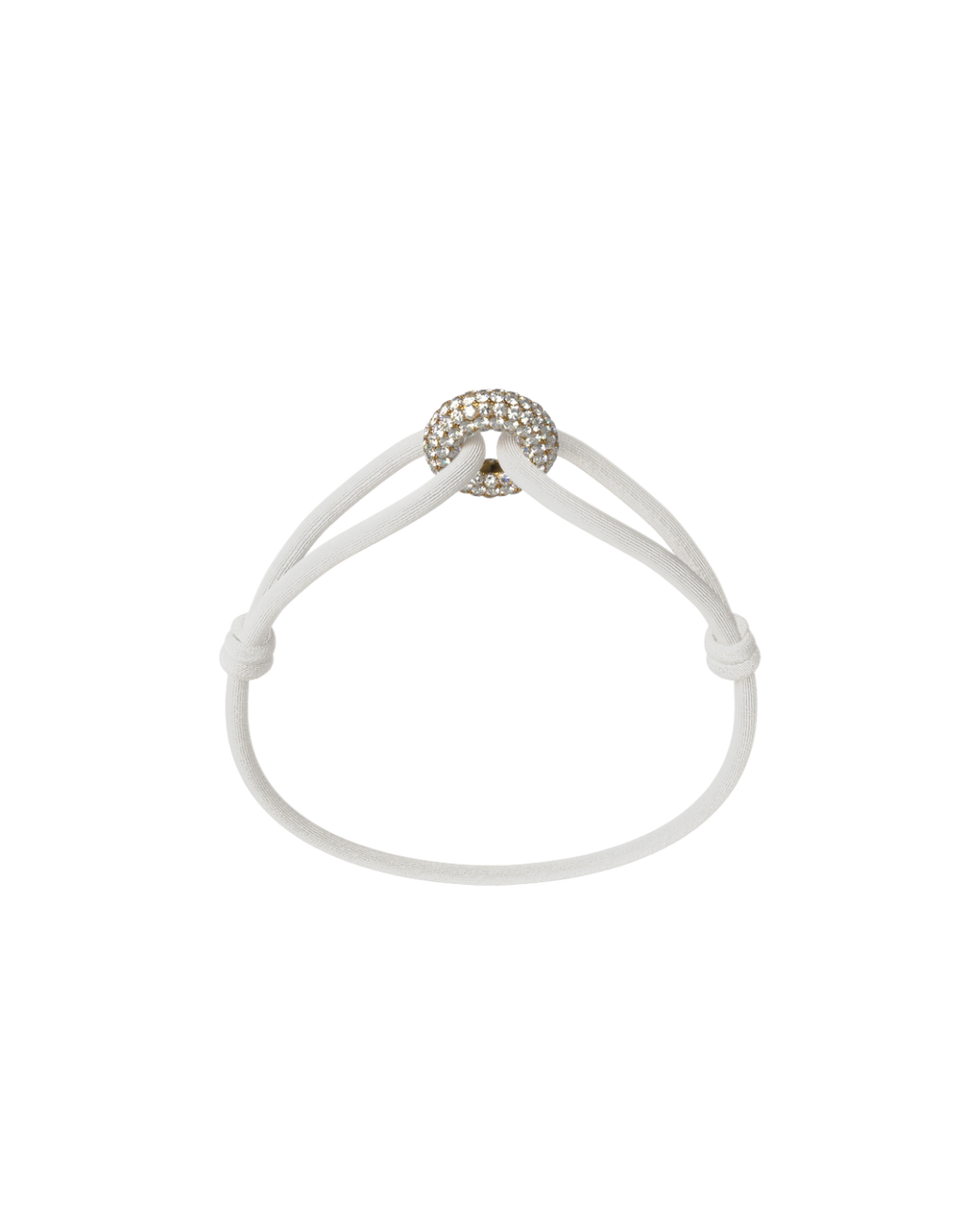 Golden Pave Cord Bracelet with Lab Diamonds