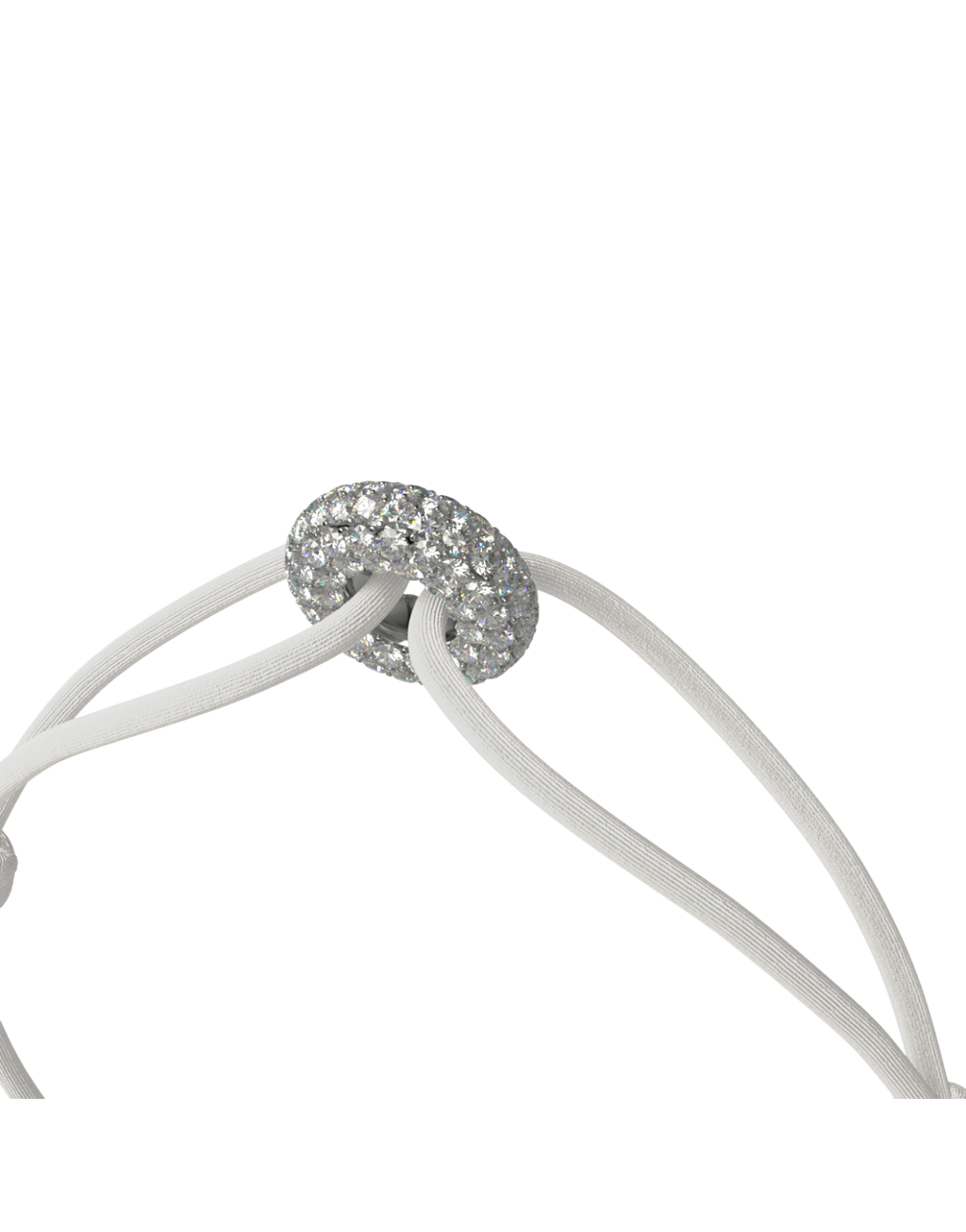 Mini Silver Soho Pavé Cord Bracelet