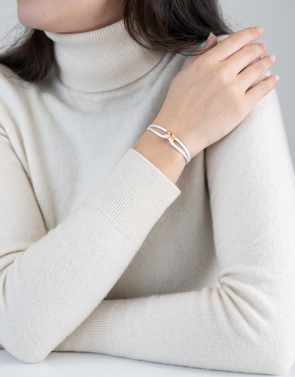Golden Cord Bracelet Handcrafted in Sterling Silver