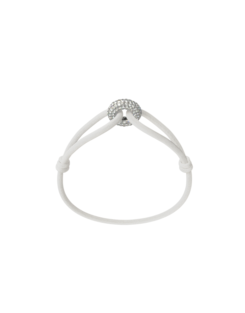 Silver Soho Pavé Cord Bracelet