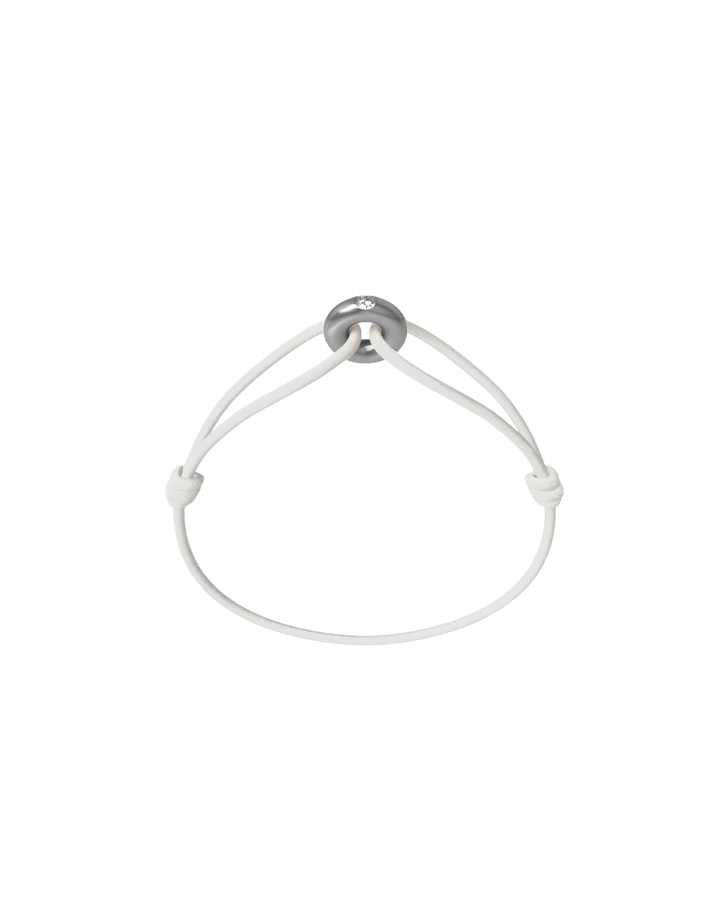 Mini Silver Diamond Cord Bracelet