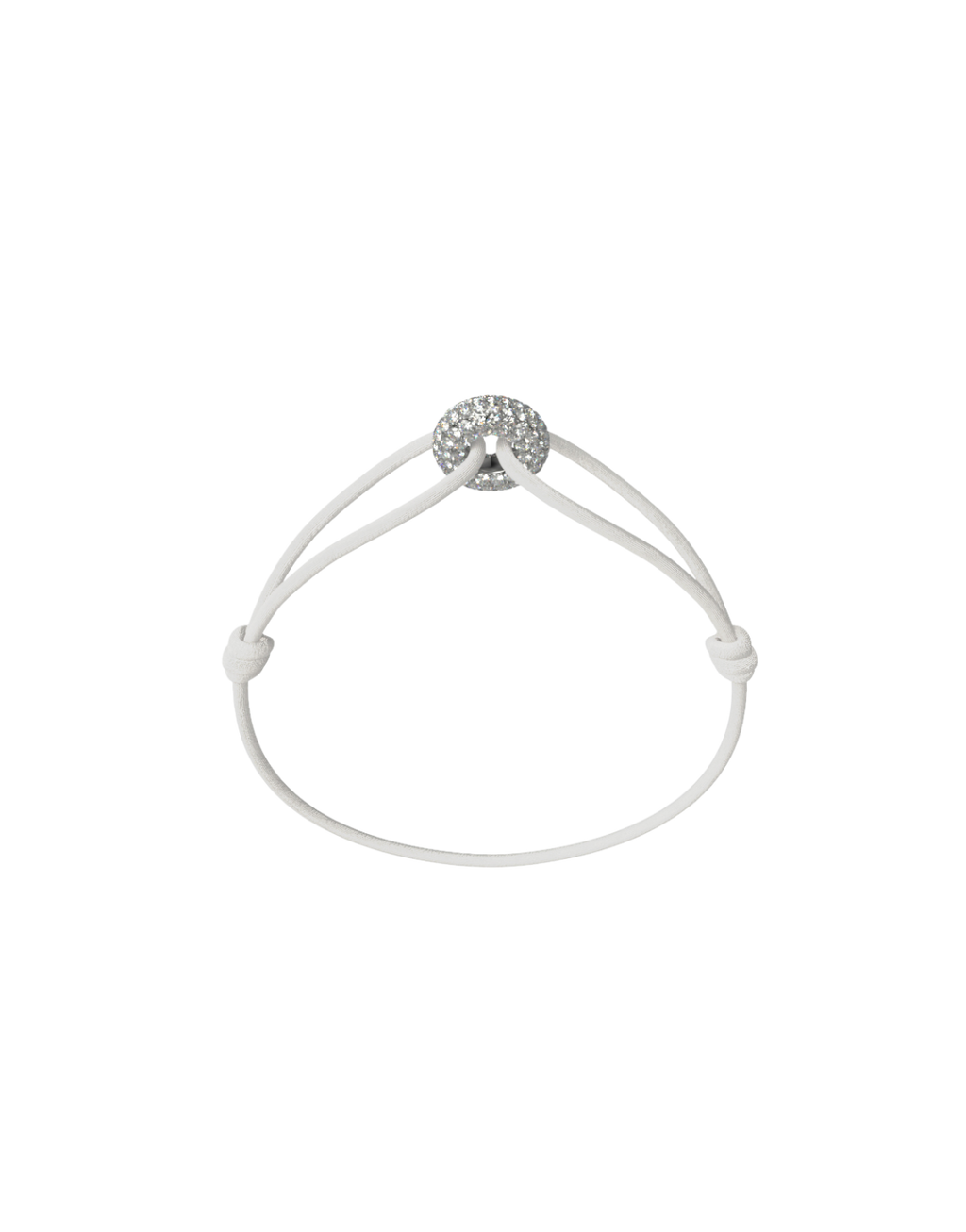 Mini Silver Soho Pavé Cord Bracelet