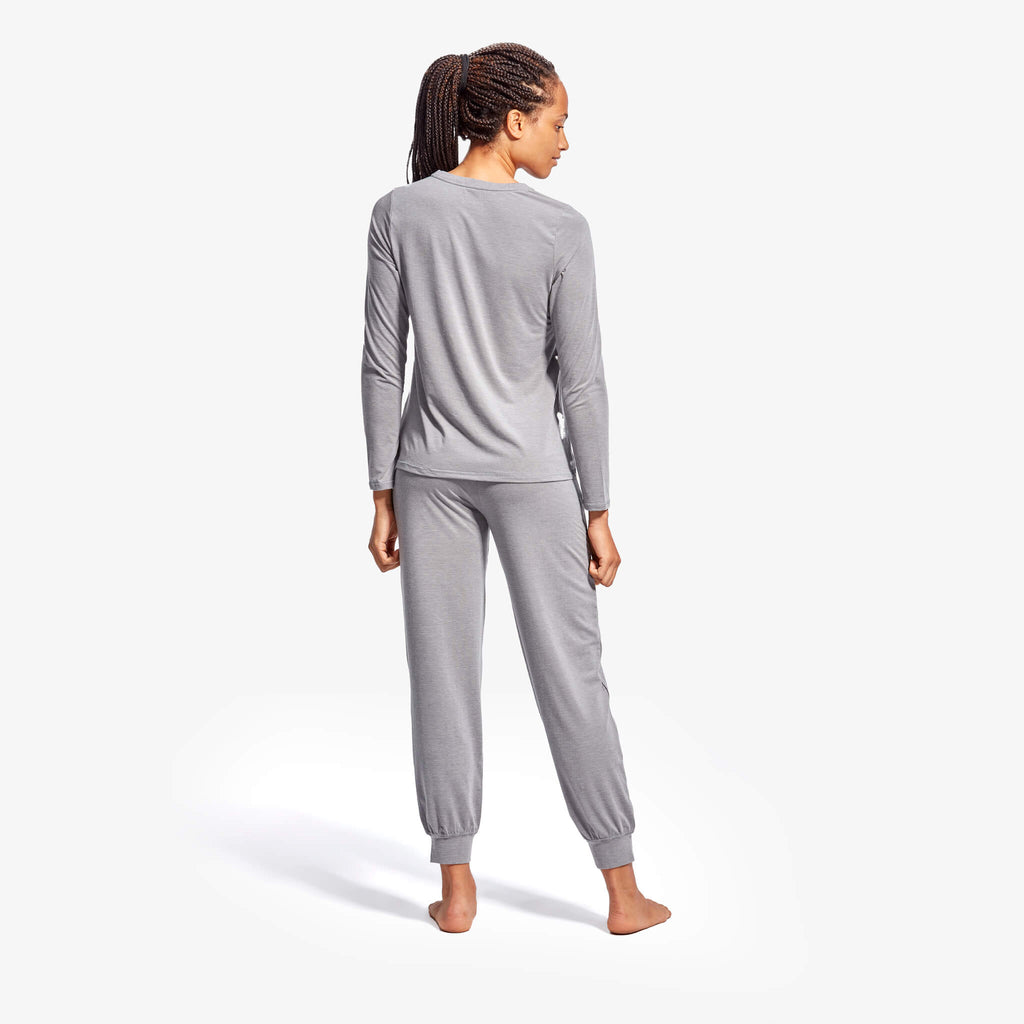 Women's Infrared Recovery Sleepwear Top Long Sleeve Henley