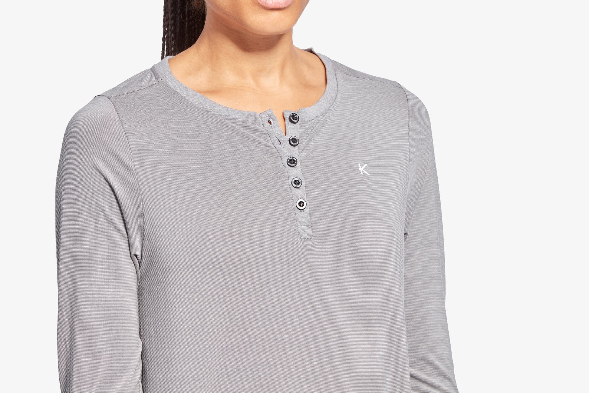 Women's Infrared Recovery Sleepwear Top Long Sleeve Henley