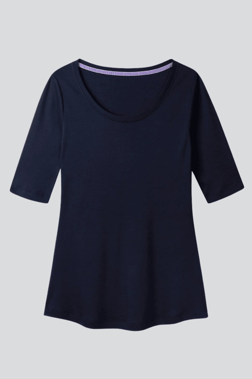 Women's Half Sleeve Scoop Neck Cotton Modal Blend T-Shirt