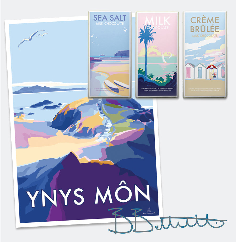 Ynys Mon Anglesey Vintage Travel Poster