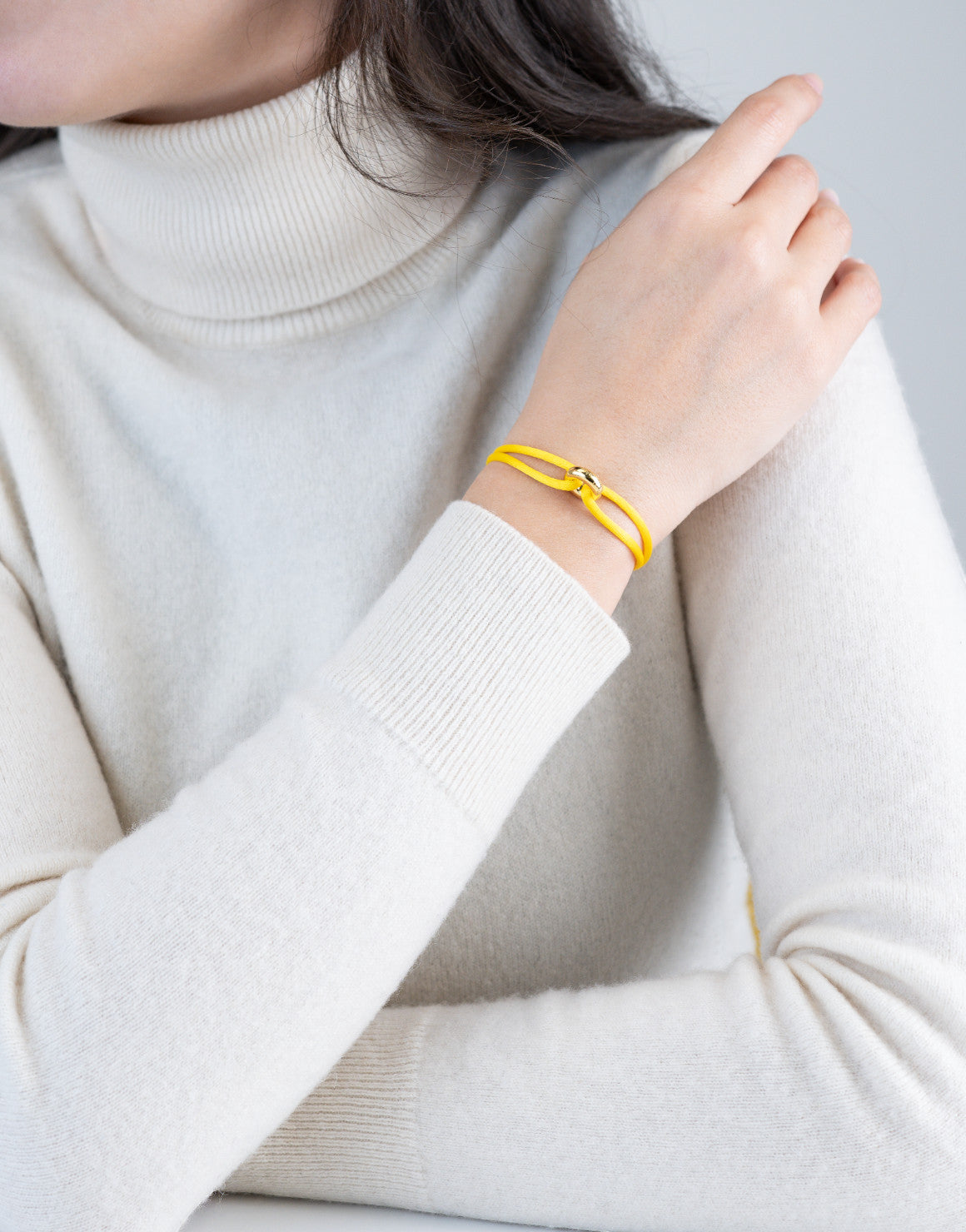 Golden Cord Bracelet Handcrafted in Sterling Silver