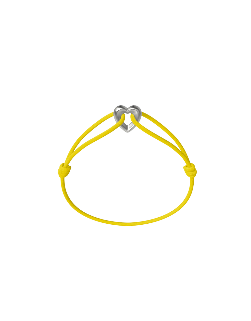 Silver Heart Cord Bracelet