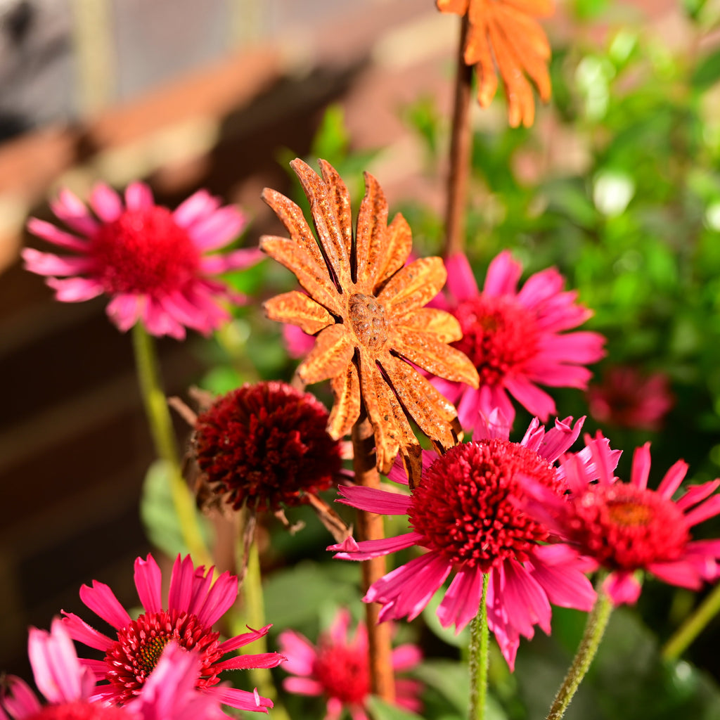 Metal Flower Garden Sculptures