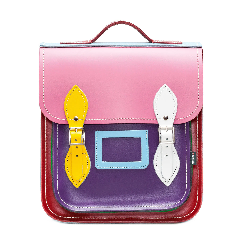 Handmade Leather City Backpack Classic Kaleidoscope
