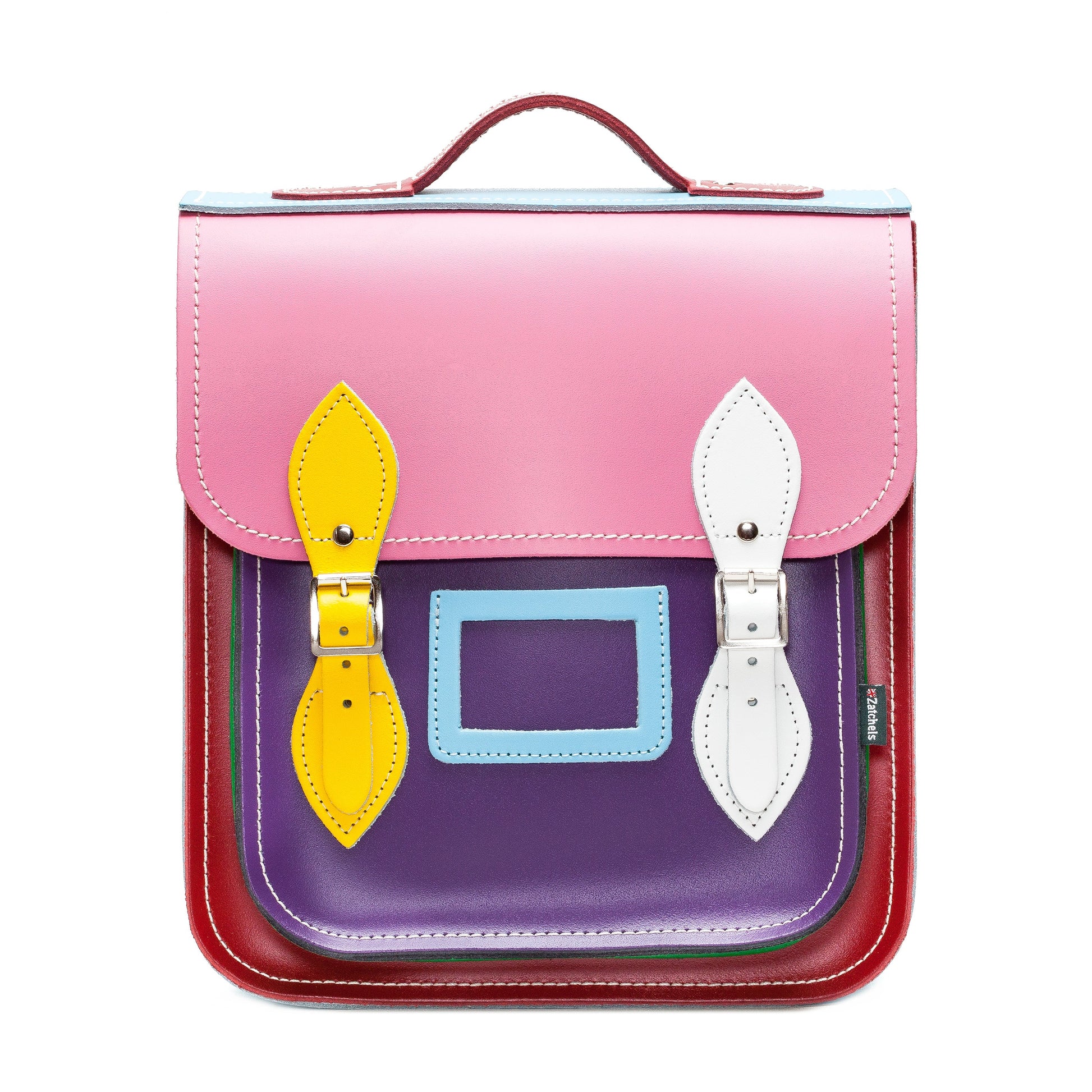 Handmade Leather City Backpack Classic Kaleidoscope