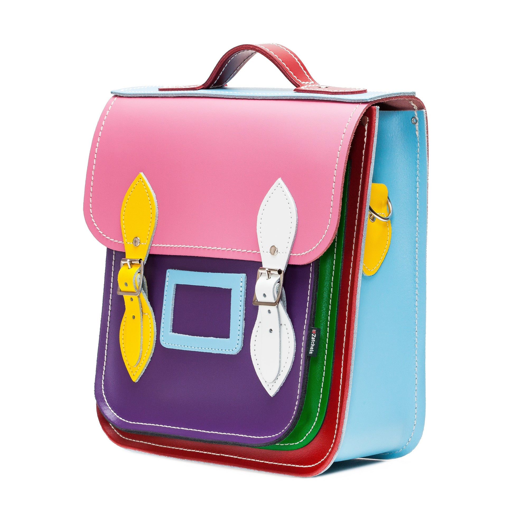 Handmade Leather City Backpack Classic Kaleidoscope