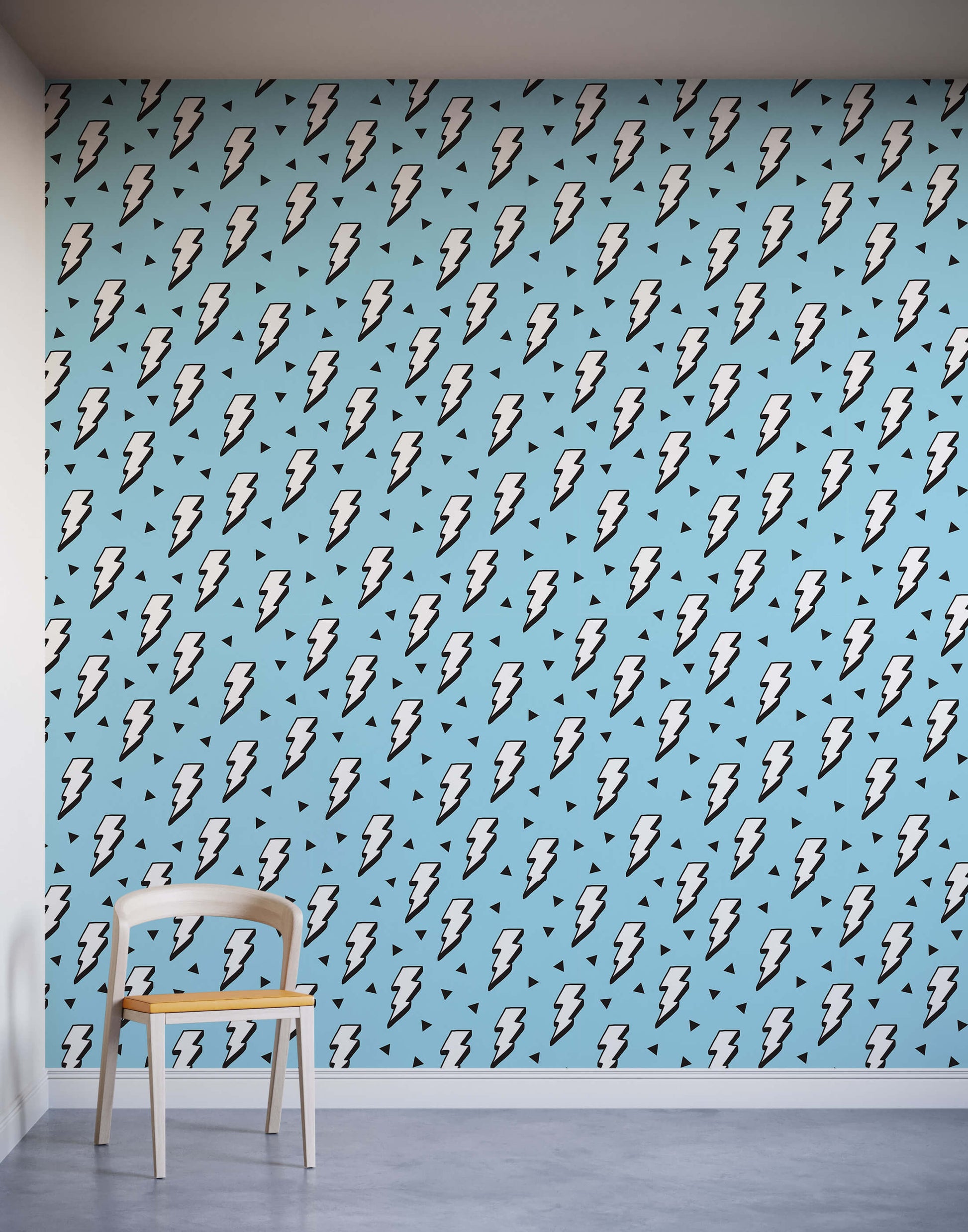 Lightning Bolt Children's Wallpaper