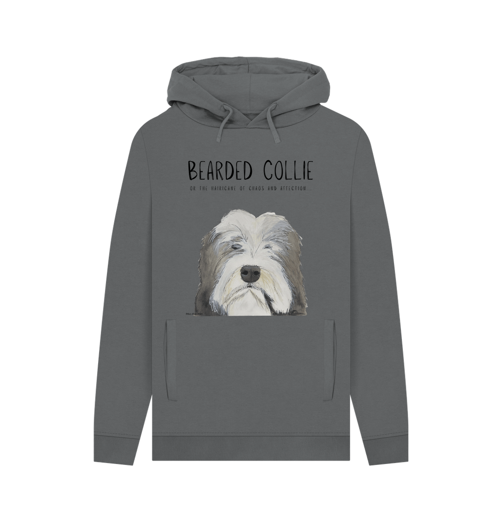 Bearded Collie Men's Hoodie in Organic Cotton