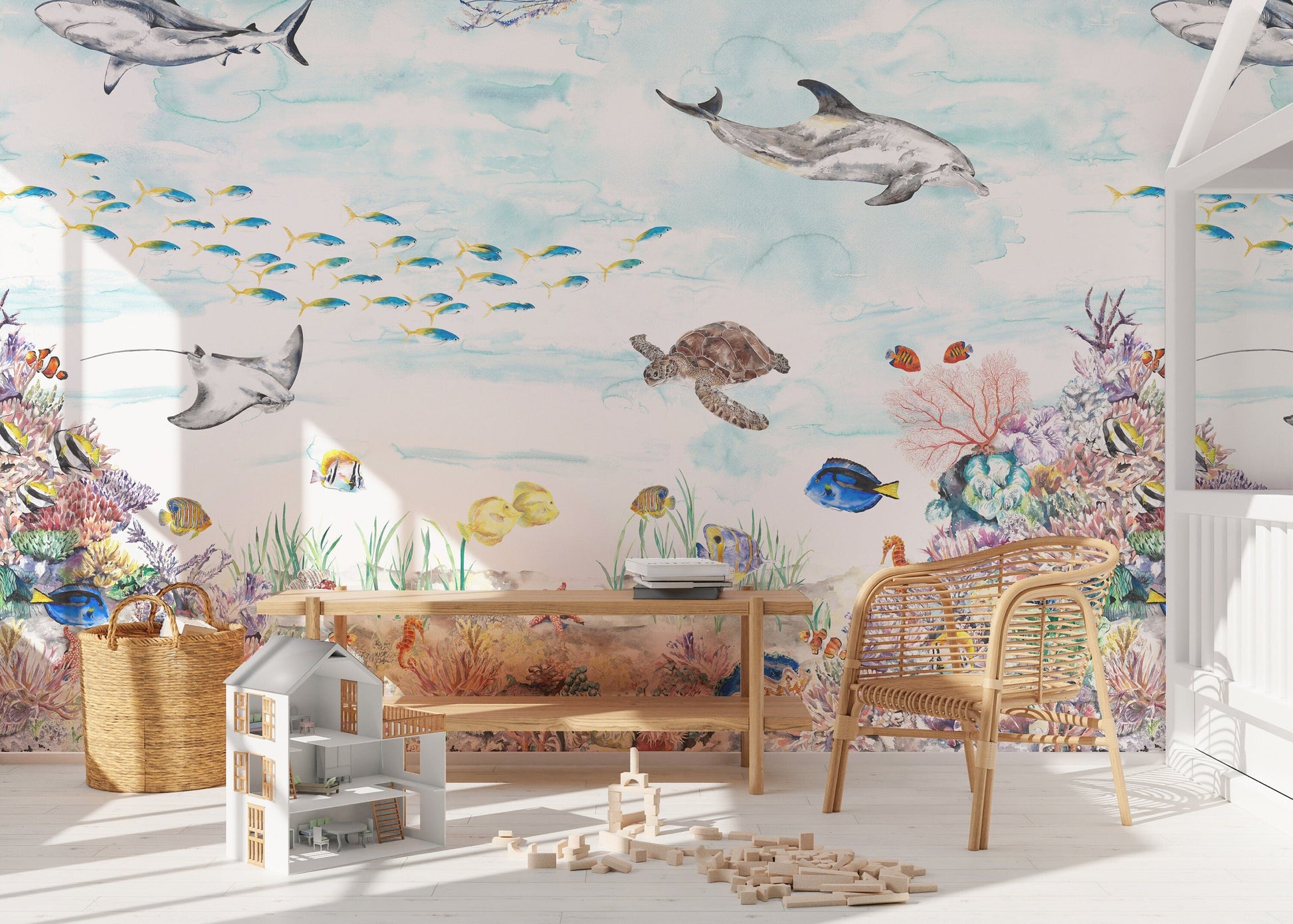 Coral Reef Underwater Mural Wallpaper