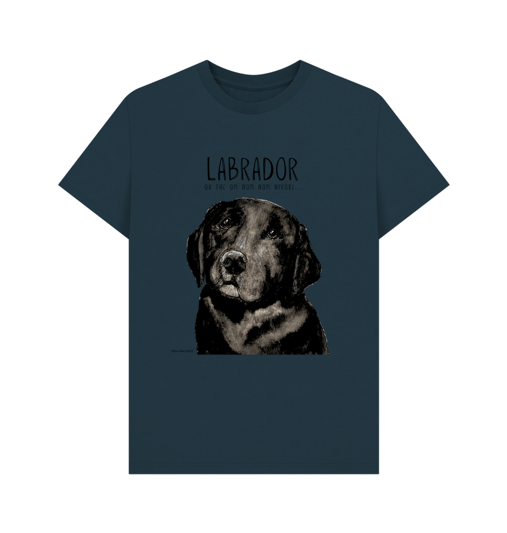Black Labrador Men's T-Shirt Snack Goals and Tail Wags