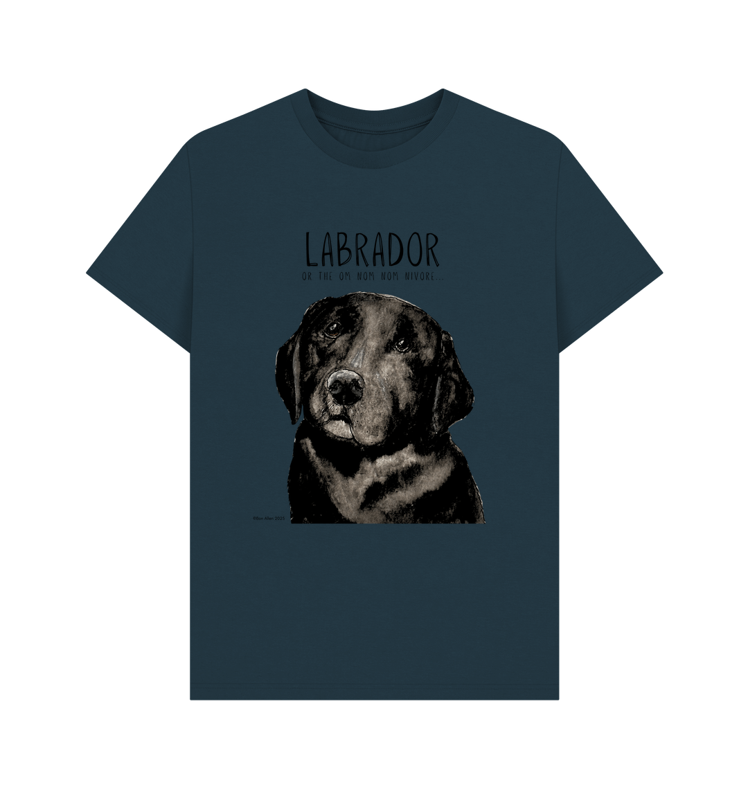 Black Labrador Men's T-Shirt Snack Goals and Tail Wags