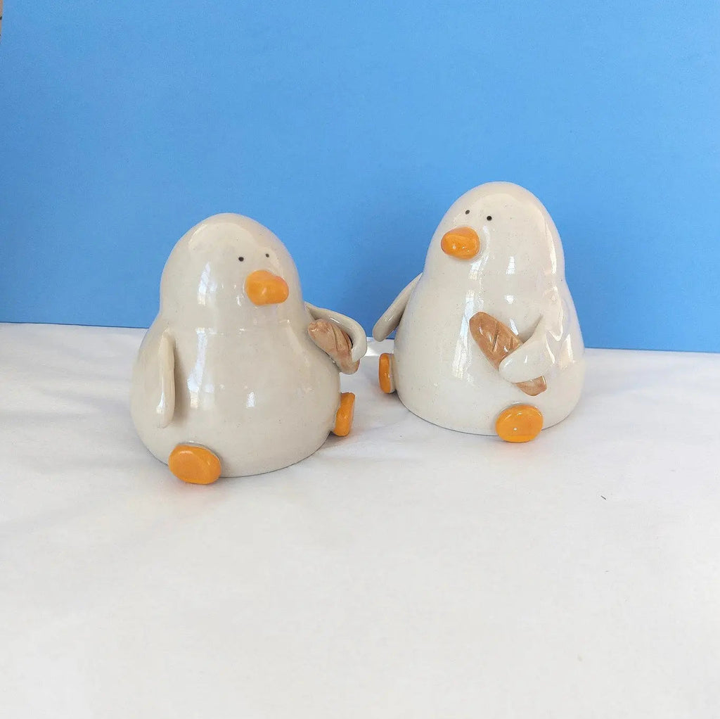 Ed with the Bread Ceramic Duck Ornament