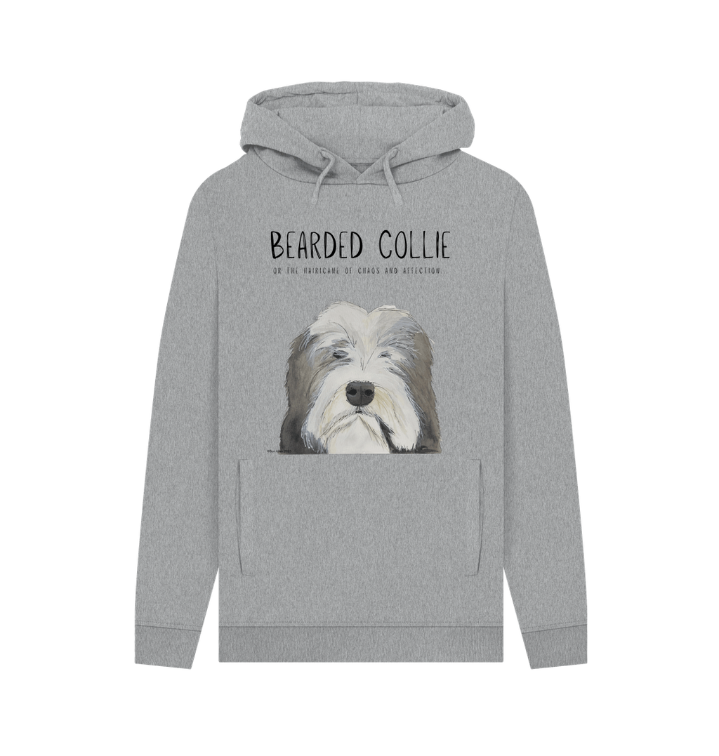 Bearded Collie Men's Hoodie in Organic Cotton