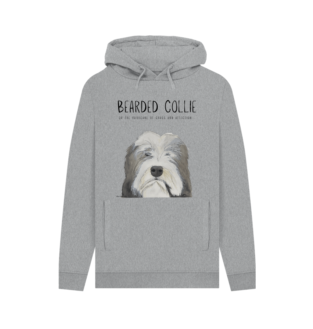 Bearded Collie Men's Hoodie in Organic Cotton