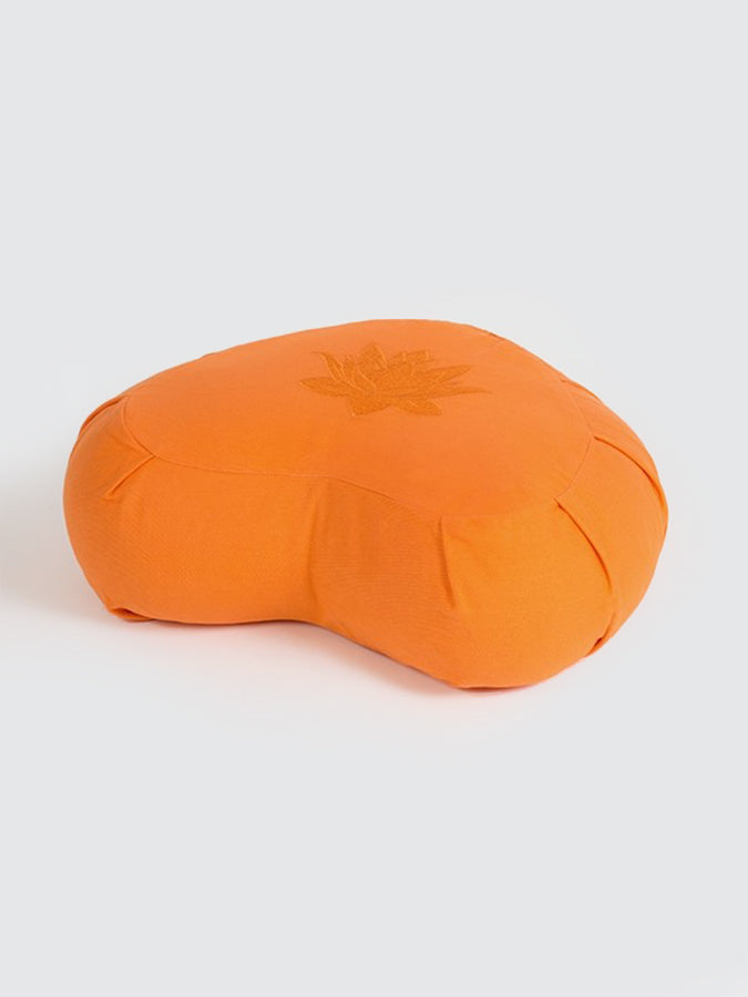 Organic Cotton Crescent Lotus Zafu Buckwheat Meditation Cushion
