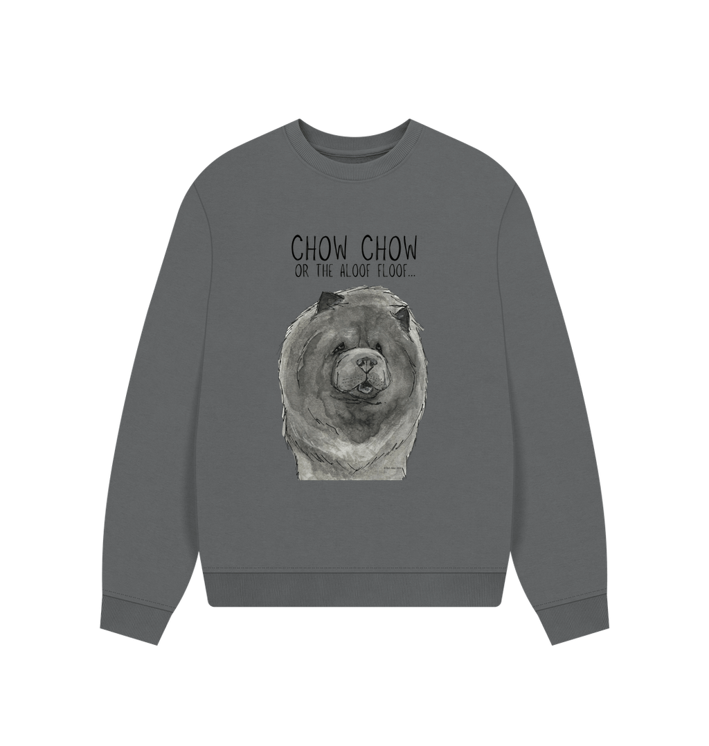 Blue Chow Chow Oversized Sweatshirt for Women