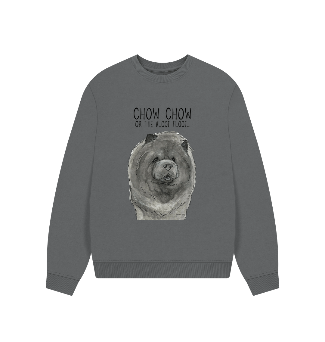 Blue Chow Chow Oversized Sweatshirt for Women