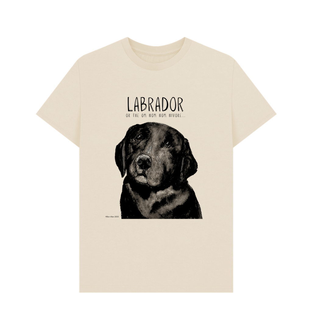 Black Labrador Men's T-Shirt Snack Goals and Tail Wags