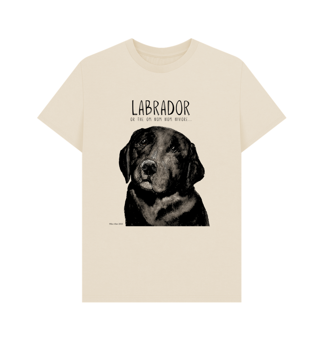 Black Labrador Men's T-Shirt Snack Goals and Tail Wags