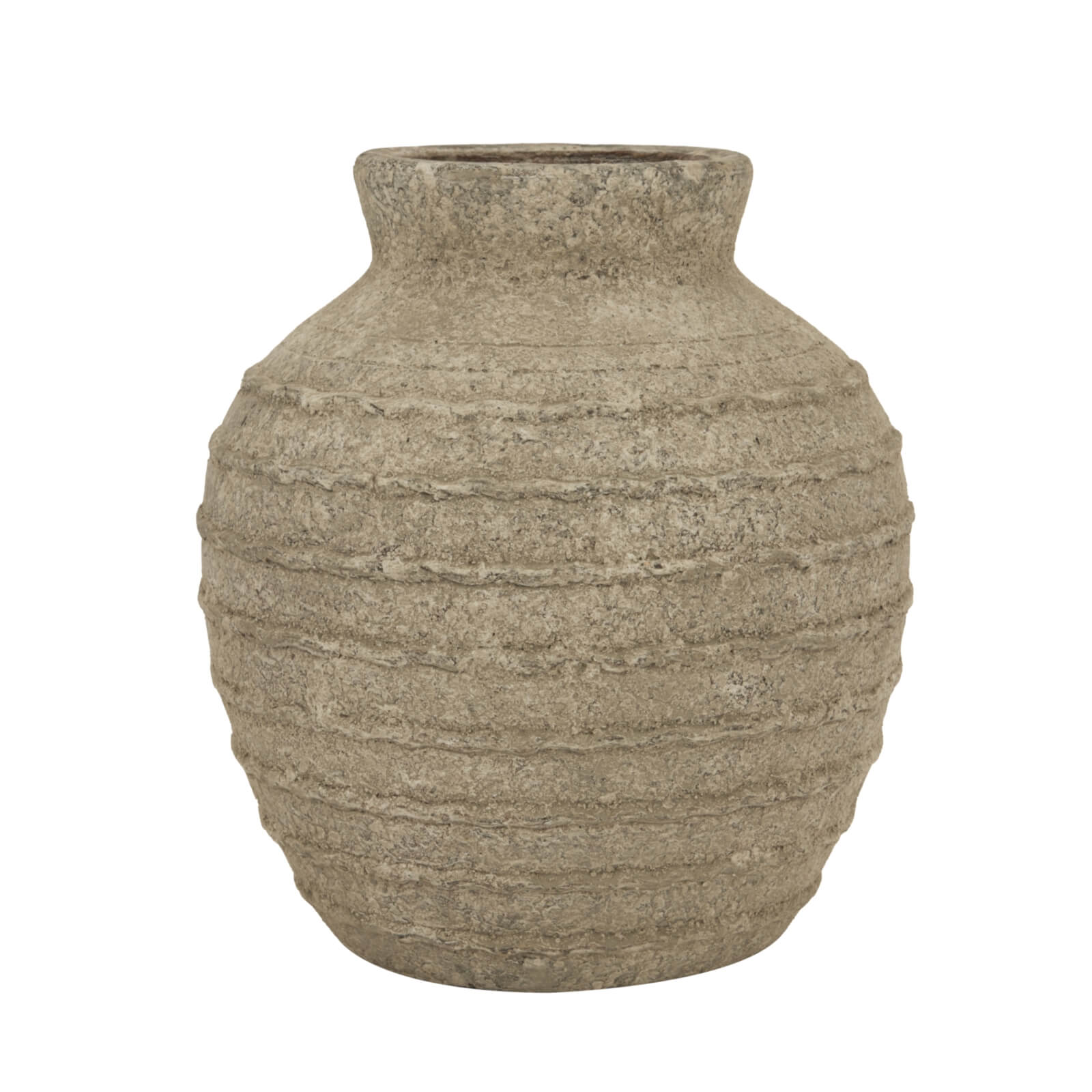 Grey ceramic vase from Tuscan collection, minimalist matte finish, 26cm tall, versatile home decor centerpiece by sostter at brixbailey.com