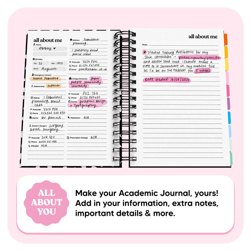 Undated Academic Spiral Journal A5